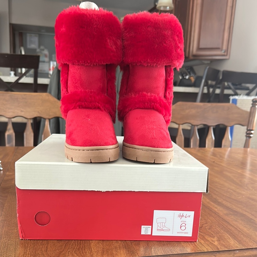 Style & Co. Red Winter Boots